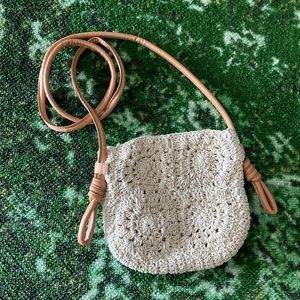 Floral Print Handloom Crossbody Bag